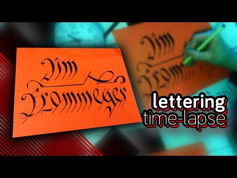 Lettering Time-Lapse — "Jim Frommeyer"