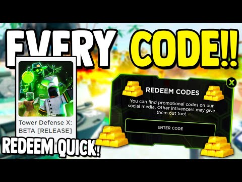 EVERY* CODE in TOWER DEFENSE X (Expires Soon)