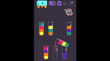 Cups - Water Sort Puzzle Level 8 ⭐️⭐️⭐️