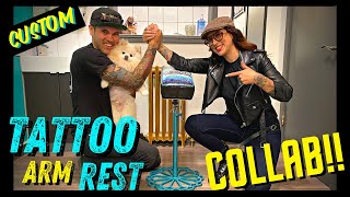 COLLABORATION With My Wife!! Tattoo Arm Rest Fabrication and Upholstery!!