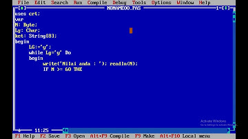 [LOOPING] - WHILE DO - Program Mencari Keterangan Lulus / Gagal Menggunakan Turbo Pascal