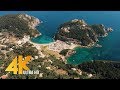 Greece aerial 4k  birds eye view of santorini corfu and athens  3 hour ambient drone film