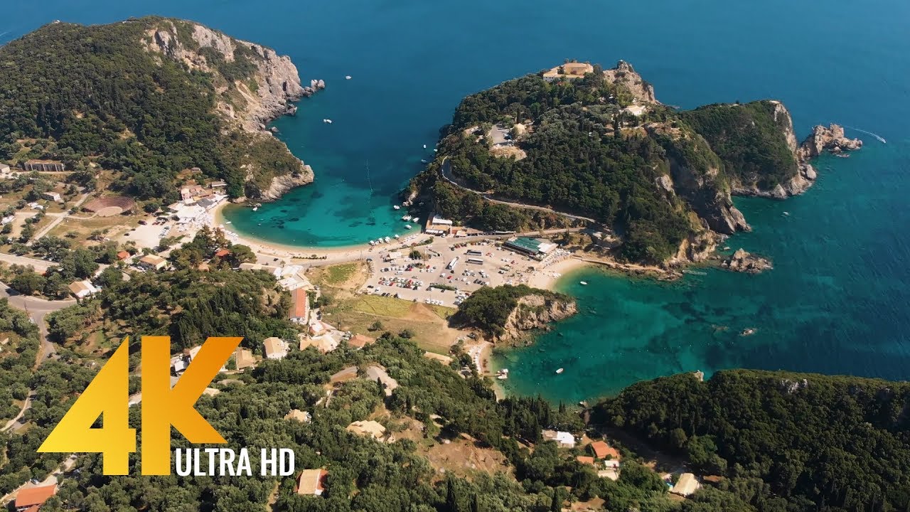 Greece Aerial 4K - Bird's Eye View of Santorini  Corfu and Athens - 3 HOUR Ambient Drone Film