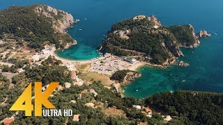 Greece Aerial 4K  Bird's Eye View of Santorini, Corfu and Athens  3 HOUR Ambient Drone Film