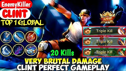 Clint 20 Kills! Real is Carry Team !Top1Global Clint (EnemyKiller) - MOBILE LEGENDS