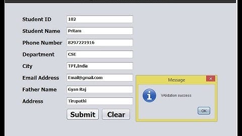 Registration Form Validation  In Java Netbeans