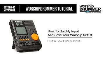 Boss DB 90 Metronome: How To Quickly Input And Save Your Worship Setlist
