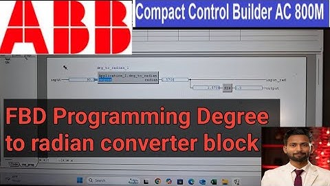Abb software programming FBD block Degree to radian converter