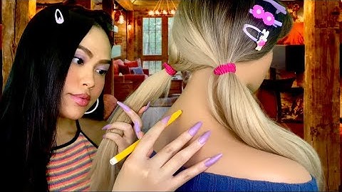 ASMR 🏕️That Girl At Summer Camp Plays W/ Your Hair + Back Scratch & Tracing | Nostalgic Roleplay