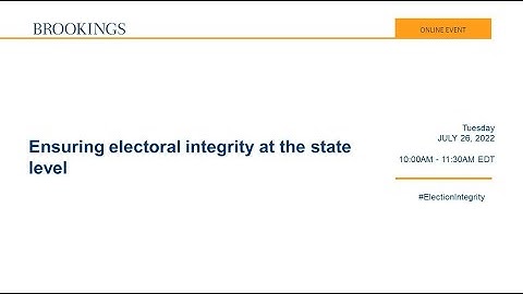 Ensuring electoral integrity at the state level