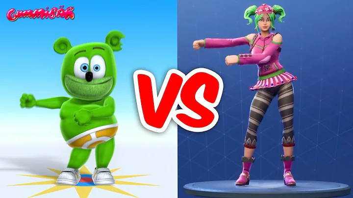 FORTNITE DANCE CHALLENGE with Gummy Bear and Frien...