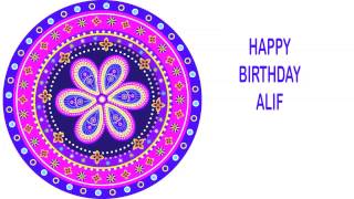 Alif   Indian Designs - Happy Birthday