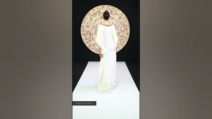 Zaeem Jamal Floor Length V-Neck Mayan Dress