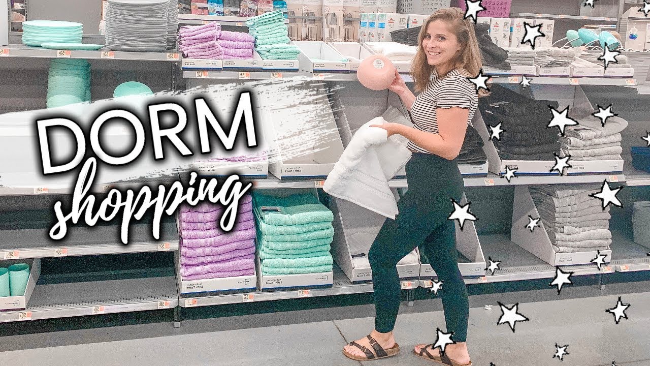 college dorm room shopping on a BUDGET vlog