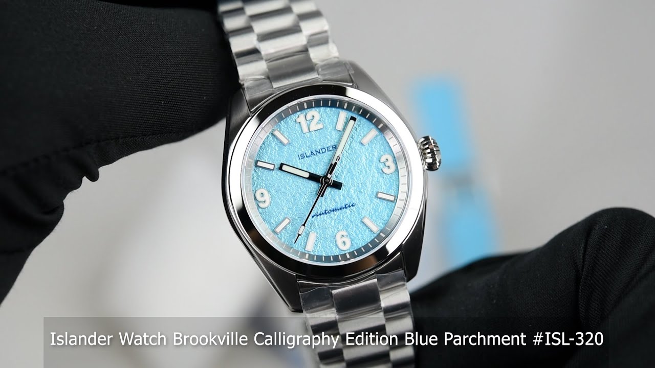 Islander Watch Brookville Calligraphy Edition Blue Parchment #ISL