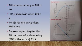 Relationship between Tu and Mu , Total utility and marginal utility, class 11th Economics