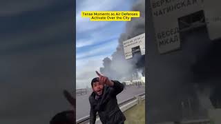 Muscovites React as Air Defense Systems Engage Overhead! #Moscow #Muscovites