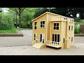 Building Cardboard Villa House DIY at Home  -  Dream House -  Popsicle Sticks house 70