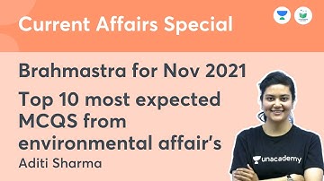 Top 10 Most Expected MCQs from Environmental Affair’s | NTA UGC NET 2021 | Aditi Sharma