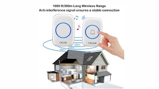 Wireless Doorbell Kit, Plug-In Receiver