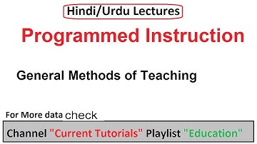 Programmed instruction