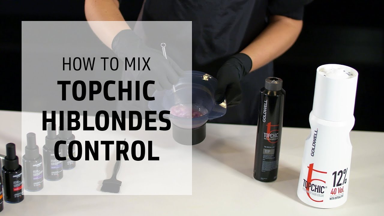 How to mix Topchic HiBlondes Control Goldwell Education Plus YouTube