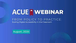 From Policy to Practice: Scaling Digital Accessibility in the Classroom