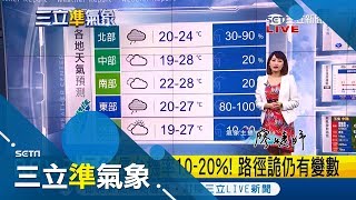 "玉兔"颱風共伴效應發威 未來路徑仍有變數 北東部山區降雨明顯｜氣象主播 廖婕妤｜【準氣象快報】20181031｜三立新聞台