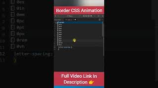 How To Create Awesome CSS Border Animation | Quick CSS Animation Effects #shorts #webdesign #coding