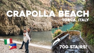 We Climbed 700 Stairs To Go To The Hidden Beach! Crapolla Beach In Italy VLOG *Fiancé tries to Vlog*