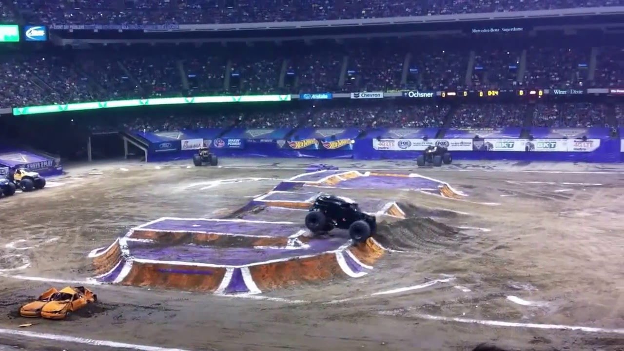 Monster truck does flip at end . feb 20th 2016