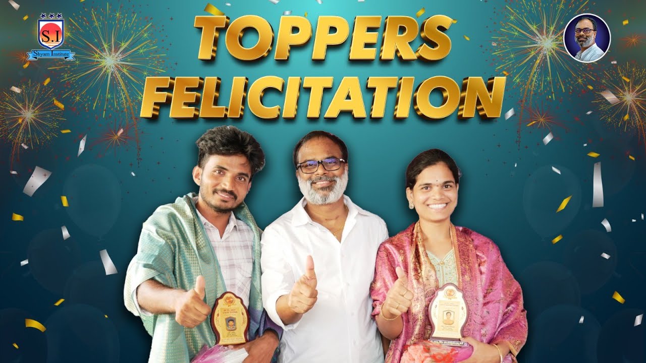 TOPPERS FELICITATION... #shyaminstitute