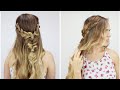 Bohemian Half Updo with Just 4 Braids!