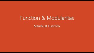Materi 4 : #2. Membuat function