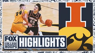 No. 16 Illinois Fighting Illini Vs. No. 19 Iowa Hawkeyes Highlights Fox College Hoops