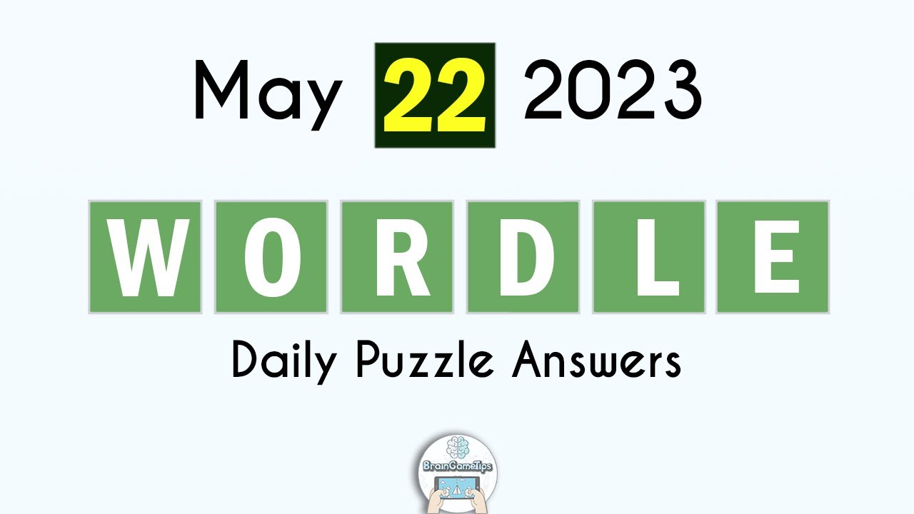 Wordle May 22 2023 Today Answer YouTube