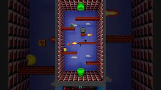 Pacman In Super Mario And Donkeykong Vertical Maze #Shorts