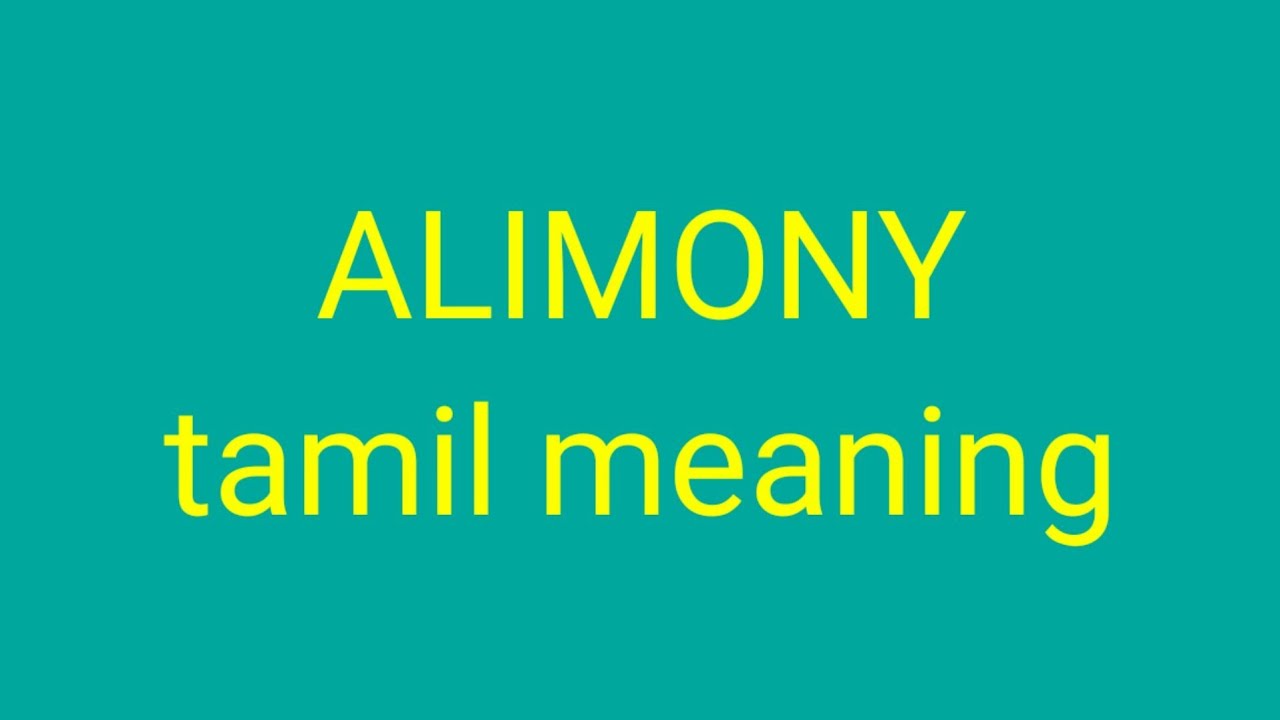 ALIMONY Tamil Meaning sasikumar YouTube ALIMONY Tamil Meaning sasikumar YouTube