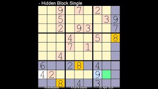 How to Solve Washington Times Sudoku Difficult  22 April, 2024