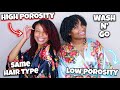 THE SAME WASH N GO COMBO ON 2 DIFFERENT HAIR POROSITIES | High Porosity Vs. Low Porosity