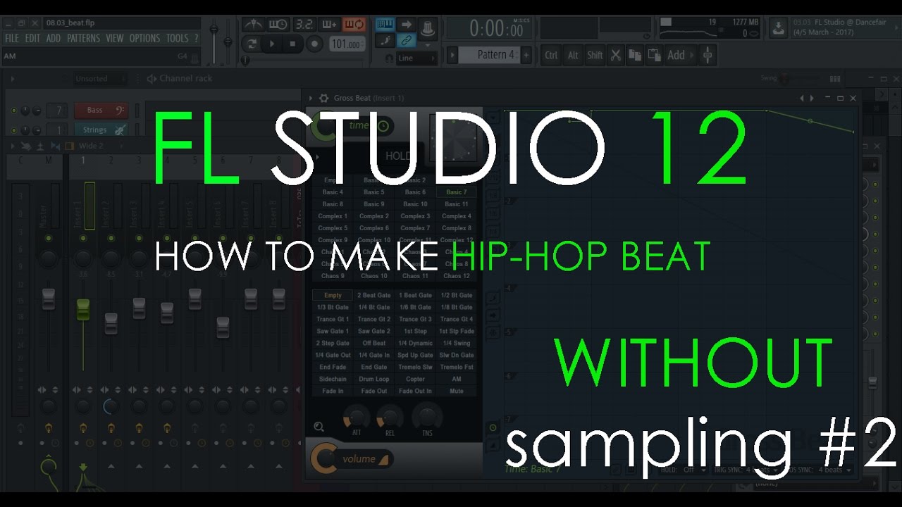 How to Make a Hip-Hop Beat | without sampling #2 | FL Studio 12 - YouTube