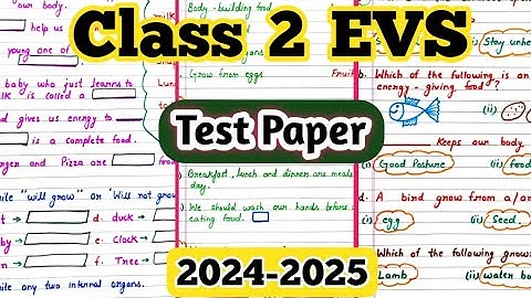 Class 2 evs worksheet | Class 2nd evs | Evs for Class 2nd |Class 2nd First Unit Test| Evs Worksheet|