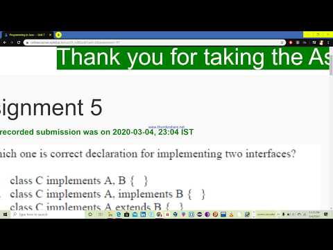 NPTEL java week 5 solution 2020