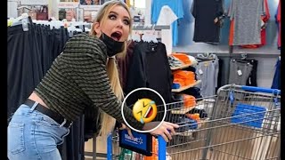 The shopping cart SCARED HER SO BAD!!😱😂
