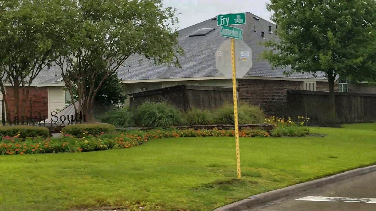 Hurricane Harvey flooding and wind damage in Cypress TX