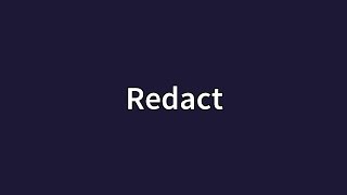 Redact Meaning