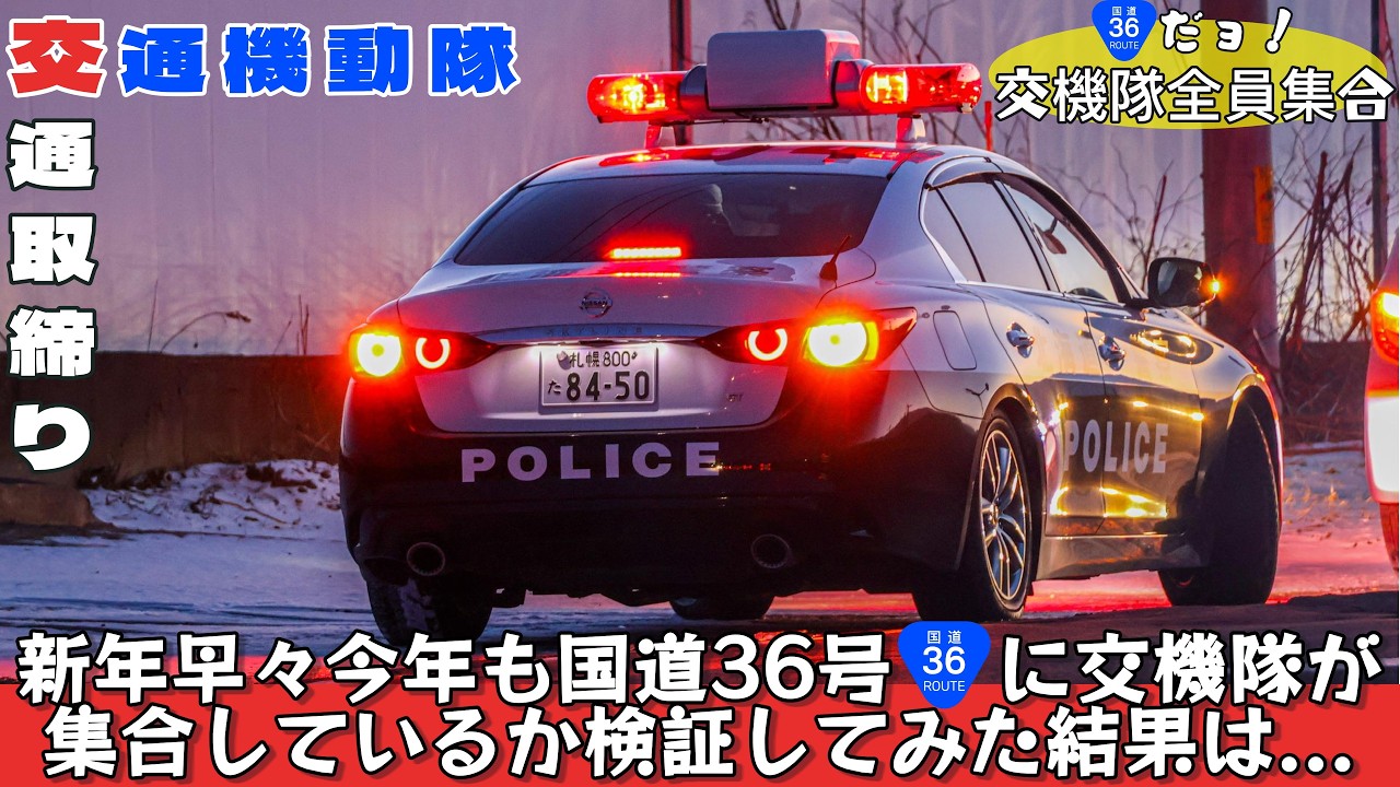 新年早々今年も国道36号に交機隊が集合しているか検証してみた結果は...