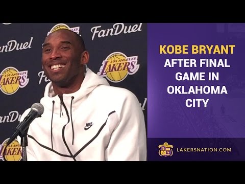 Kobe Bryant After His Final Road Game Of His Career