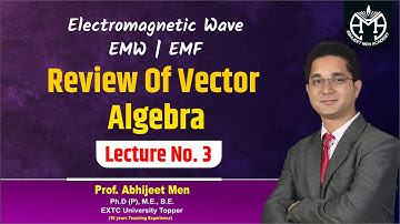 Review Of Vector Algebra | Electromagnetic Wave | EMF | EMW | Lecture 3