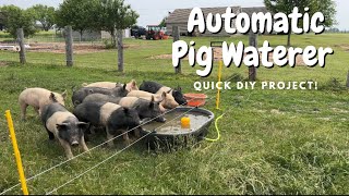How to make an Automatic Pig Waterer. Quick DIY project using Jobe Megaflow Valve